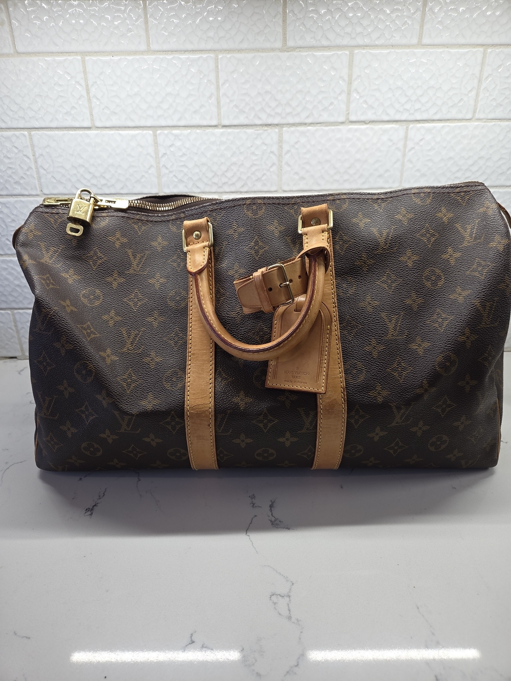 Louis Vuitton Keepall 45 Monogram Duffle Bag ✨ Very Good Cond w/ Accessories!